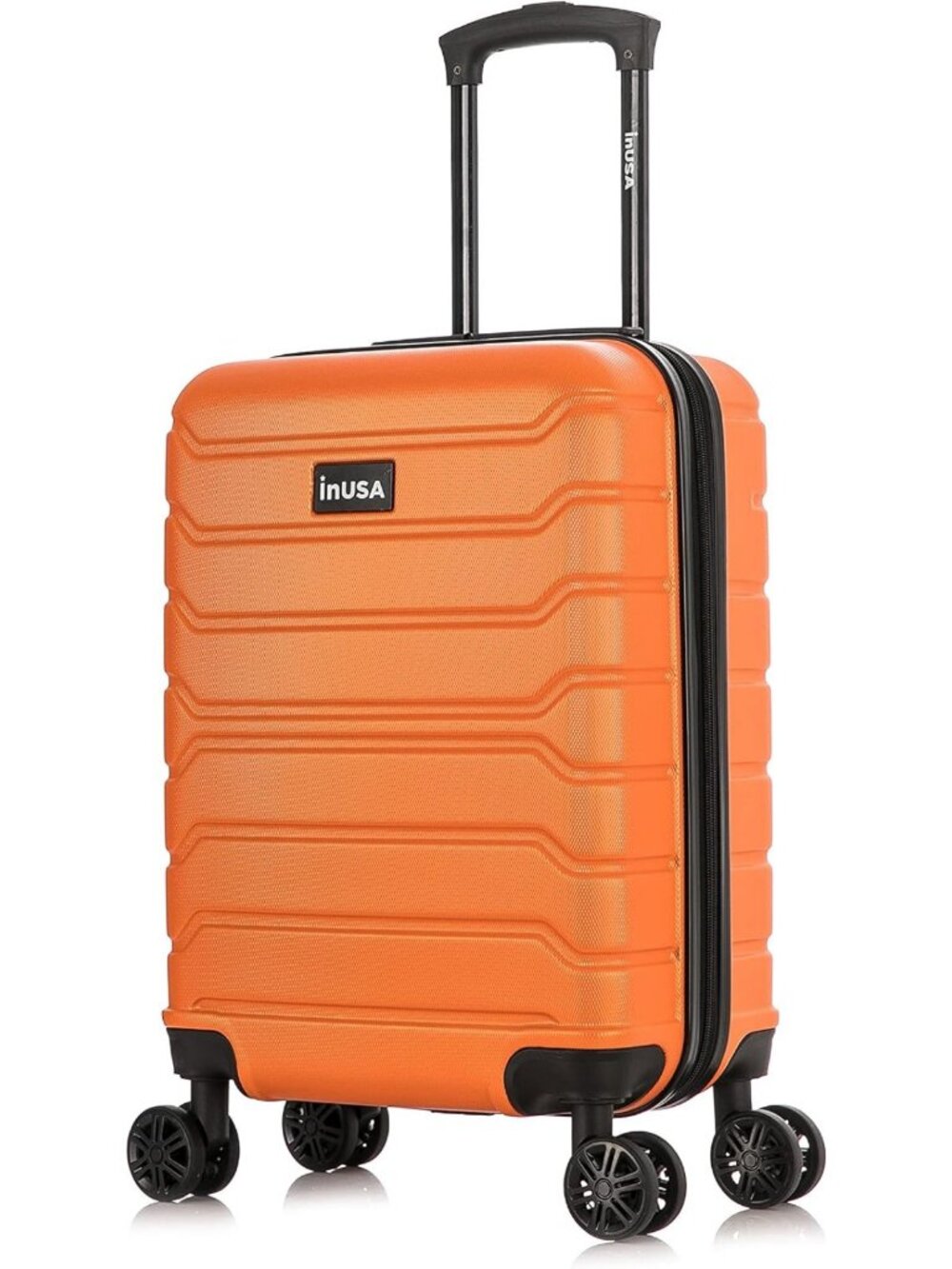 Lightweight 20-Inch Carry-On Hardside Spinner Luggage - Vibrant Orange Travel